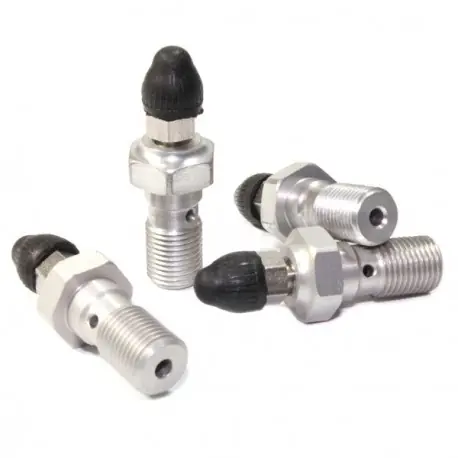 Banjo de frein simple alu avec vis de purge M10 x 1.00 Preisreduziert