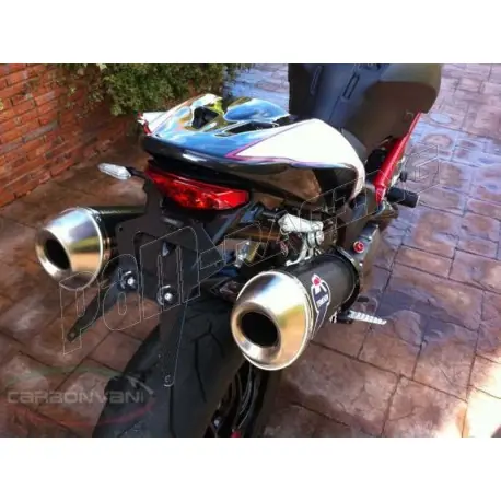 Support de plaque carbone (sans éclairage) CARBONVANI Ducati Monster 696 / 796 / 1100 Preis Gesenkt