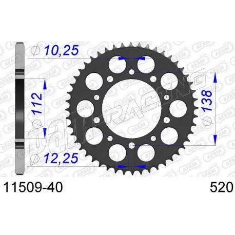 Heißes Angebot Couronne Aluminium AFAM 520 HONDA 11509