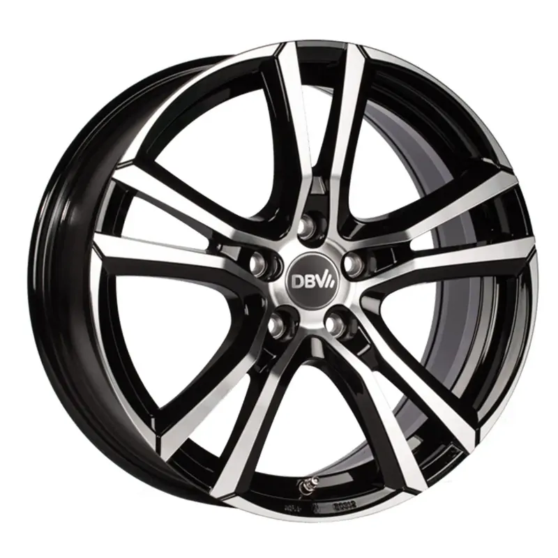 DBV ANDORRA schwarz glänzend frontpoliert 8.0Jx18 5x108 ET40 Neue Ware