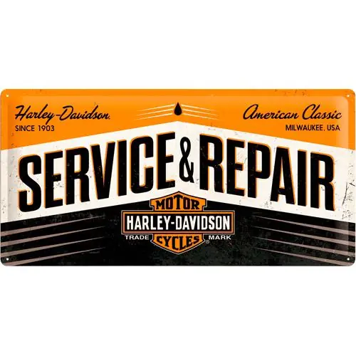 Nostalgic-Art Blechschild 25 x 50 cm "Harley Davidson Service & Repair" Super-Preis