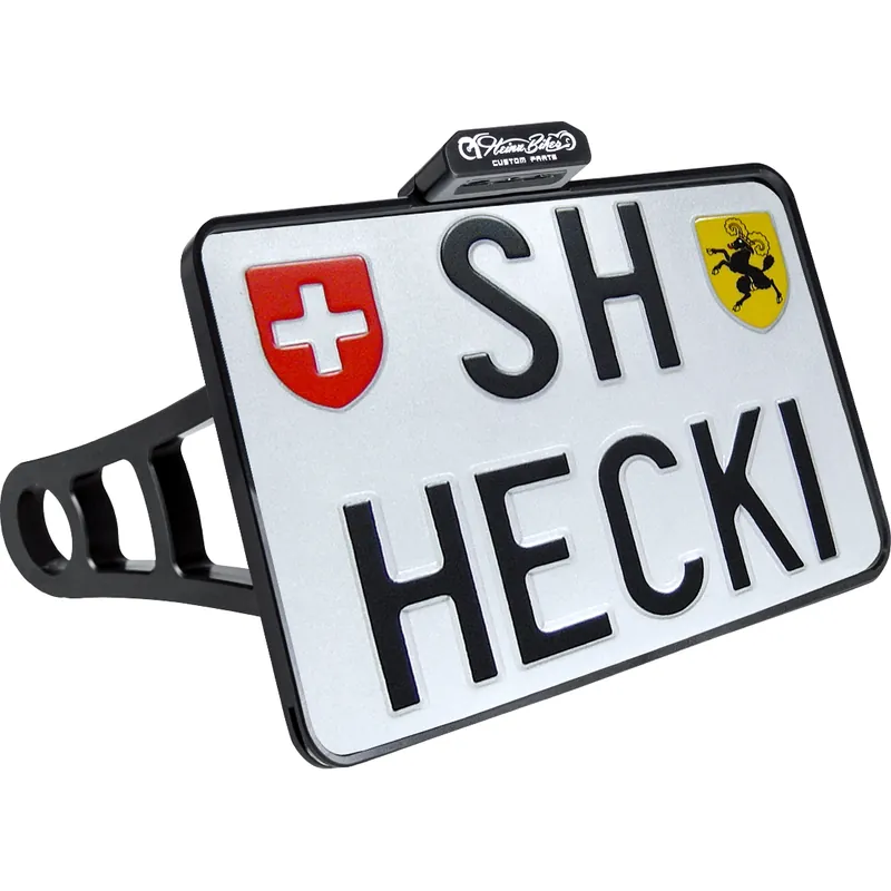 Echt HeinzBikes seitlicher Kennzeichenhalter CH 180mm