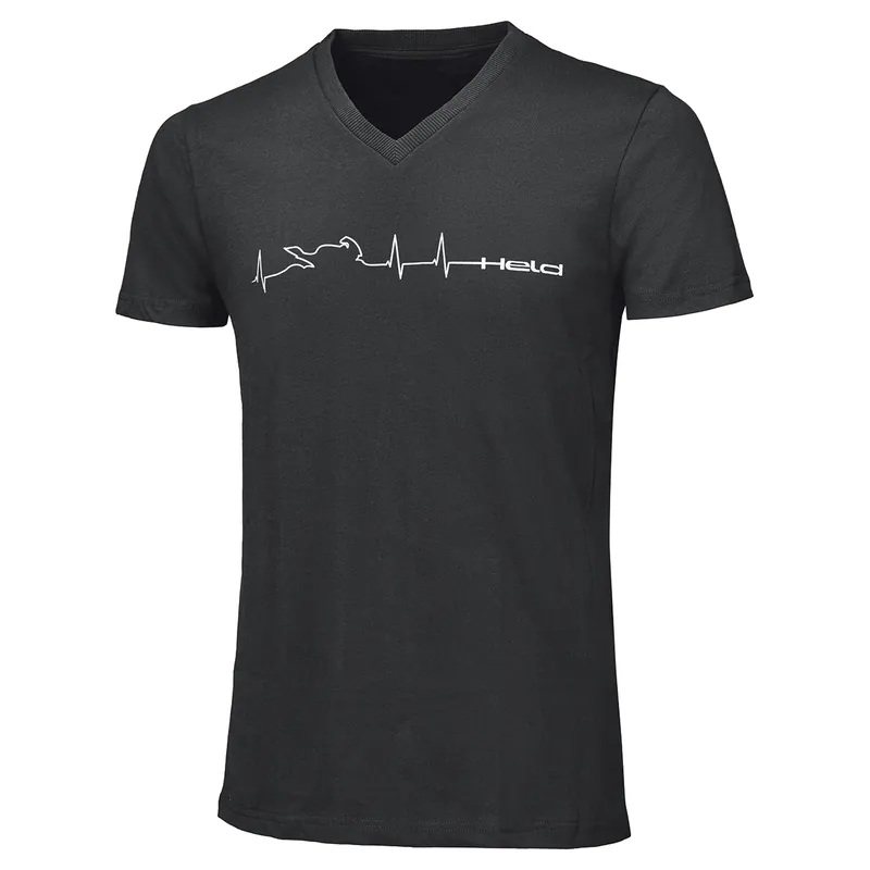 Held Be Heroic T-Shirt Design Heartbeat schwarz Markenware