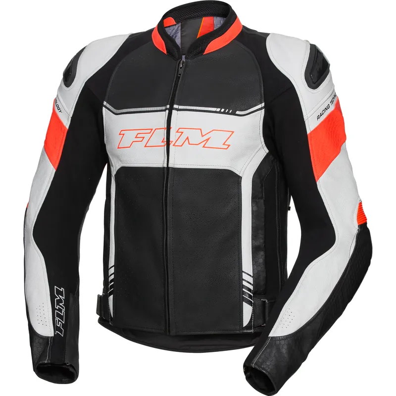Must-Have FLM Sports Leder Kombijacke 2.2 grau/rot