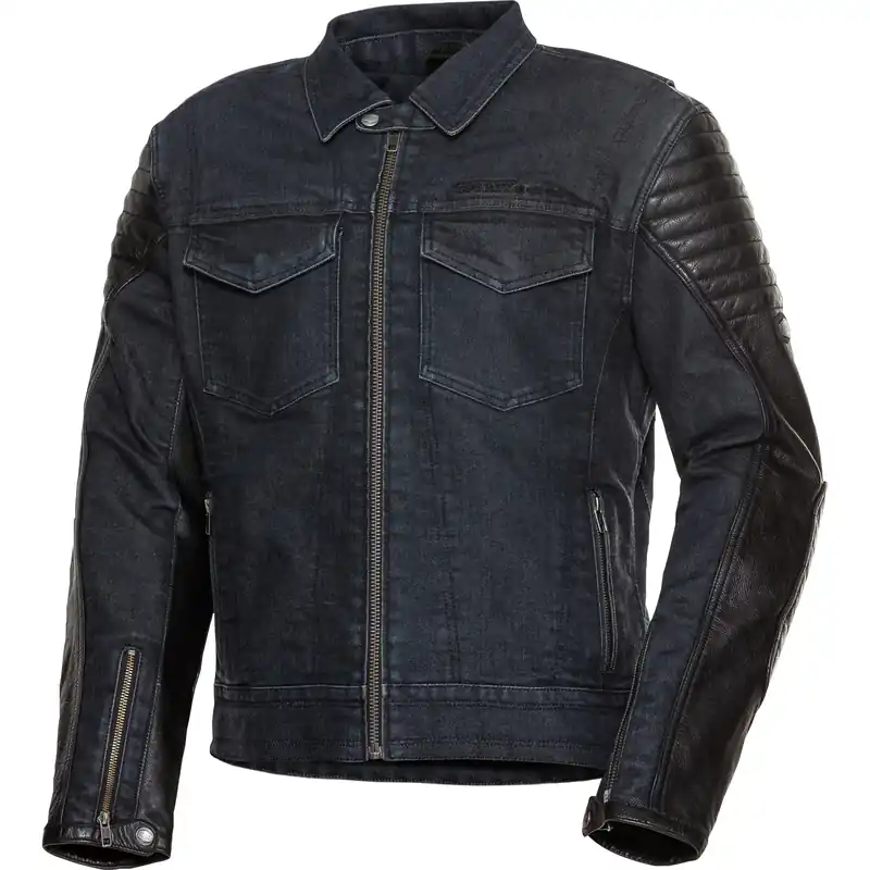 Aktuell Spirit Motors Leder-/Textiljacke 1.0 schwarz/blau
