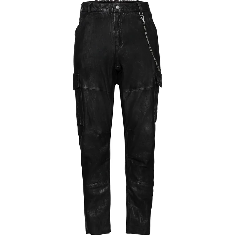 Aktuell Spirit Motors Smoky Lennox Lederhose schwarz