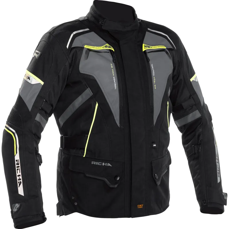 Richa Infinity 2 Flare Textiljacke grau/neon-gelb Geprüft