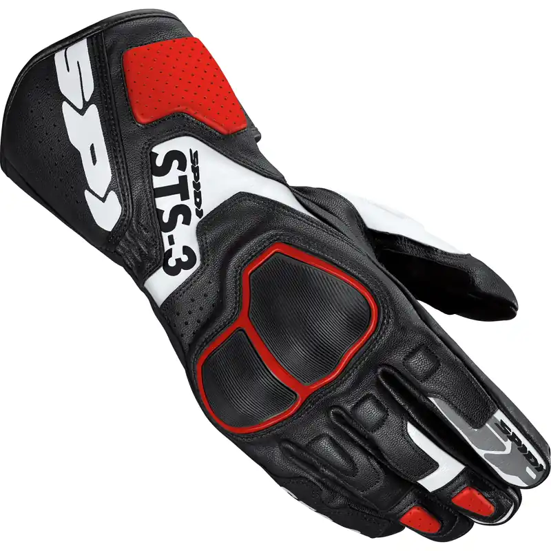 SPIDI STS-3 Lederhandschuh rot/schwarz Echt