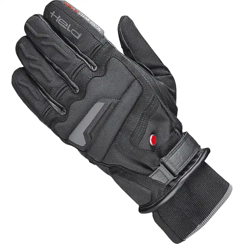 Held Satu KTC Damen Leder-/Textilhandschuh kurz schwarz Preis Gesenkt