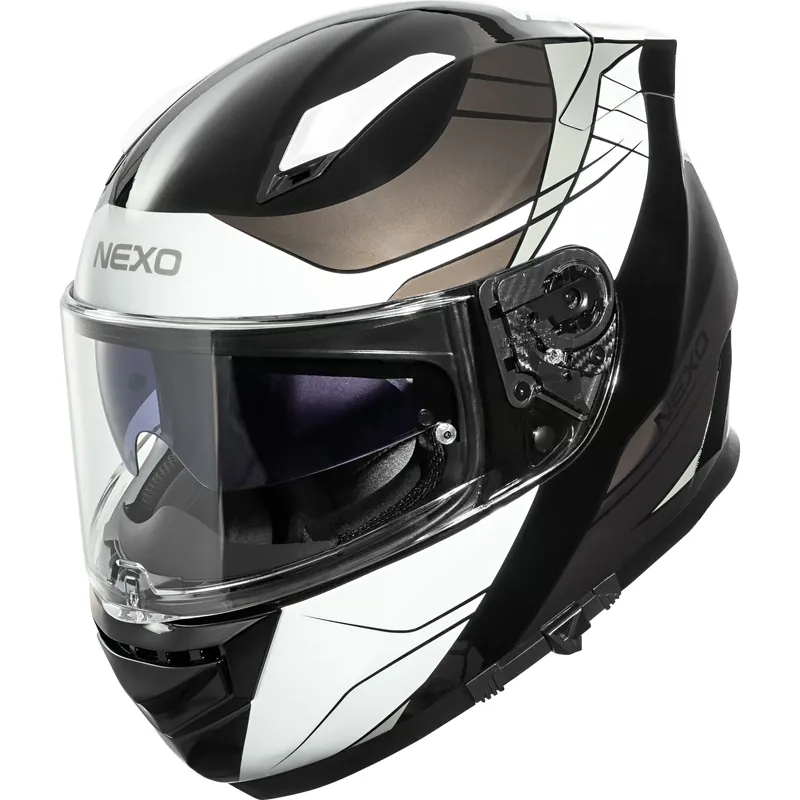Nexo Integralhelm Fiberglas Sport III Silber Dekor Expressversand