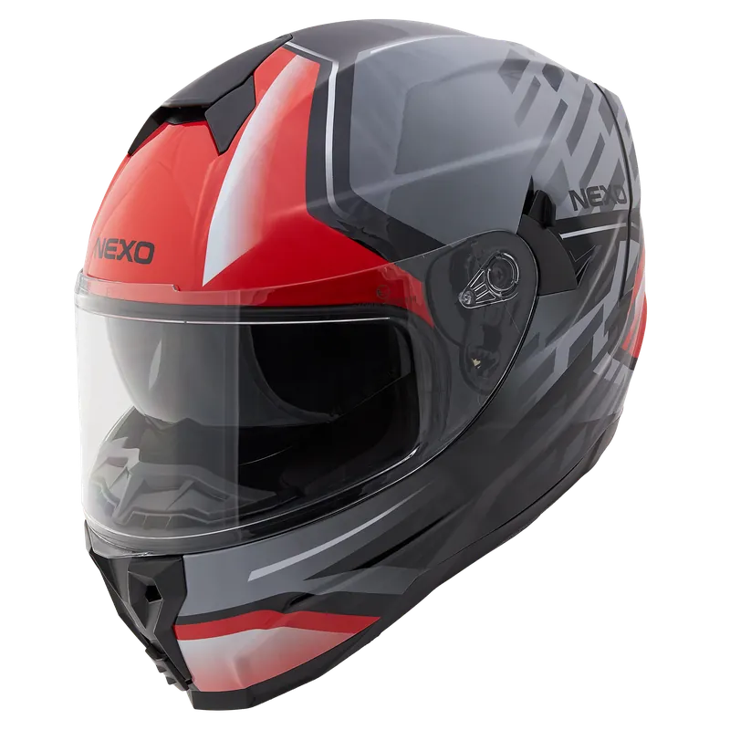 Nexo Integralhelm Comfort II Rot Dekor 26 Neuheit