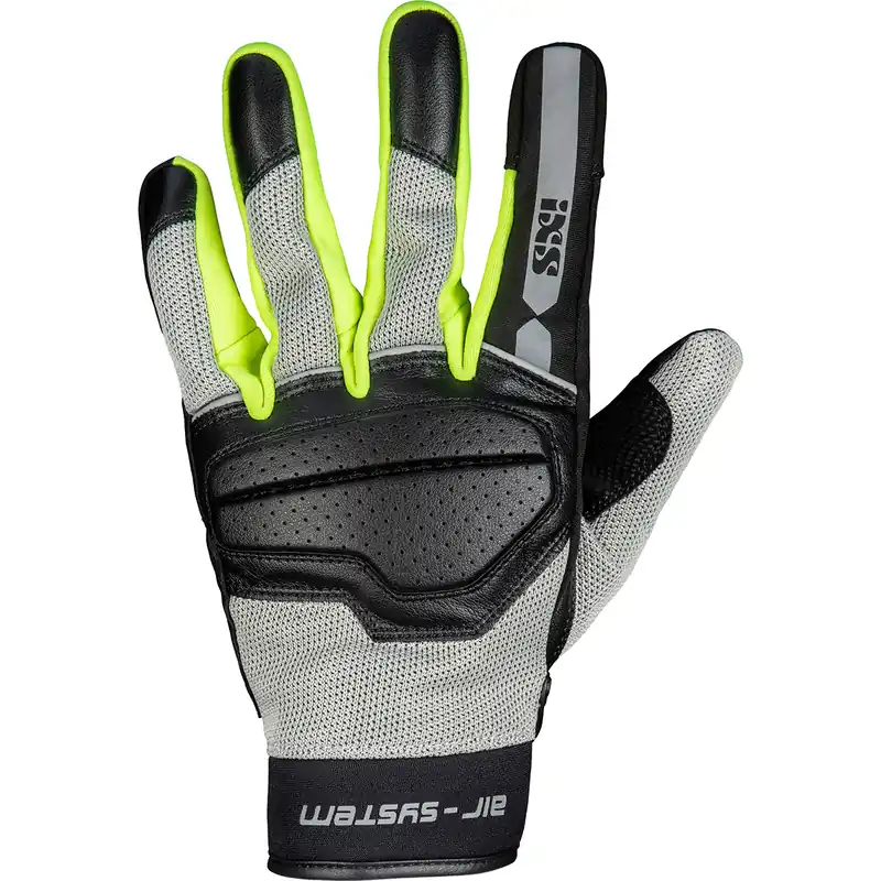Neuheit IXS Evo-Air Classic Handschuh schwarz/hellgrau/neon gelb